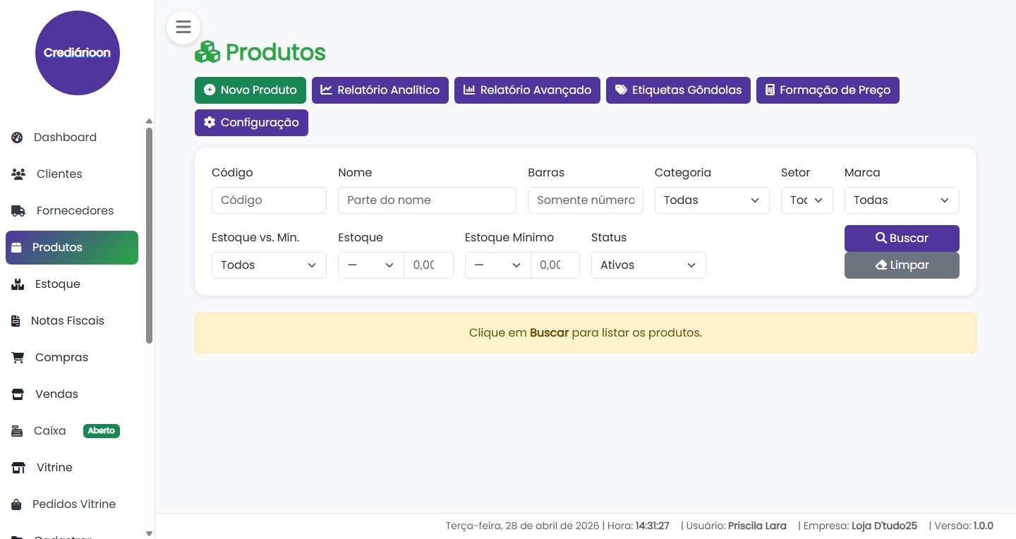 Produtos do Ilustra ERP